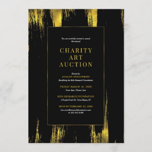 Charity Art Auction Party Invitation