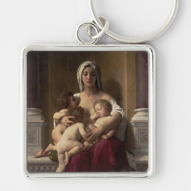 Charity by William Adolphe Bouguereau Key Ring (Front)
