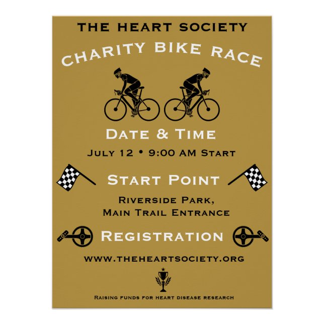 Charity Cycling Event Poster (Front)