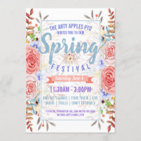 Charity fundraiser PTA PTO spring festival invite