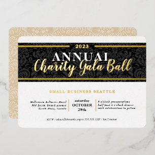 CHARITY GALA BALL elegant event black tie gold