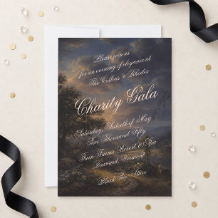 Charity Gala Invitation Black Tie Vintage