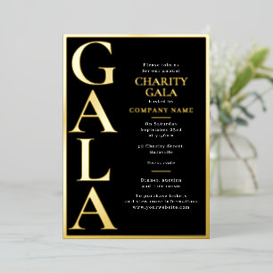 Charity Gala Template Fundraising Event Black Gold