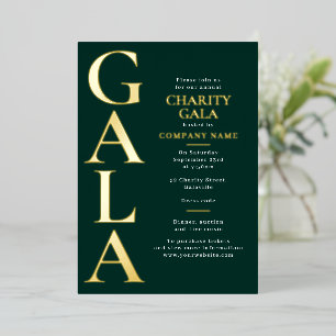 Charity Gala Template Fundraising Event Green Gold
