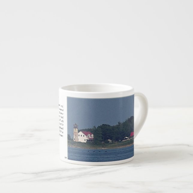Charity Island Light espresso mug (Front Right)