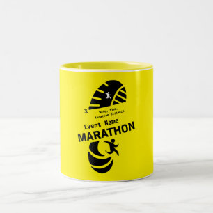 Charity marathon promotional event merch coffee Two-Tone coffee mug
