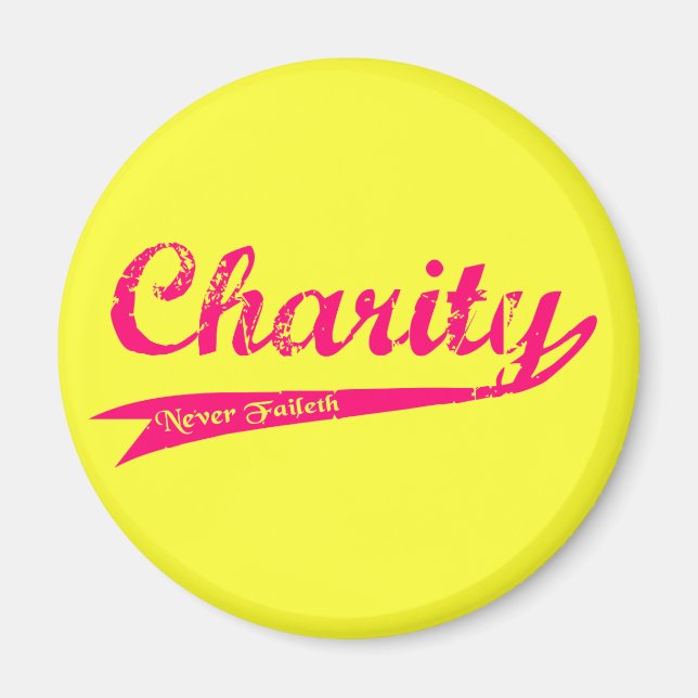 Charity Never Faileth LDS Relief Society Magnet (Front)