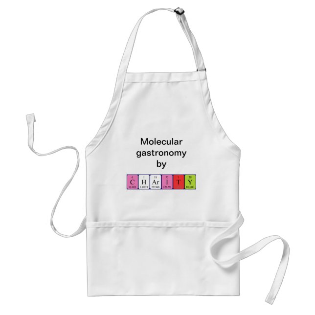 Charity periodic table name apron (Front)