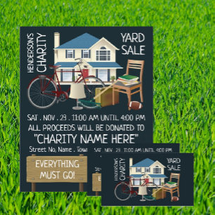 Charity Yard Sale Event Advertising Flyer