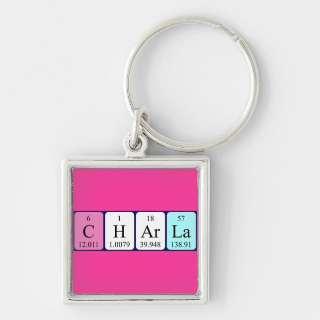 Charla periodic table name keyring (Front)