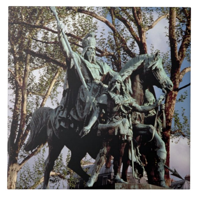 Charlemagne (Carolus Magnus, Charles the Great) (7 Ceramic Tile (Front)