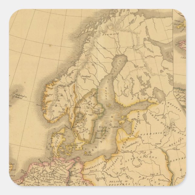 Charlemagne Empire Square Sticker (Front)