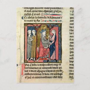 Charlemagne sending Ganelon Postcard