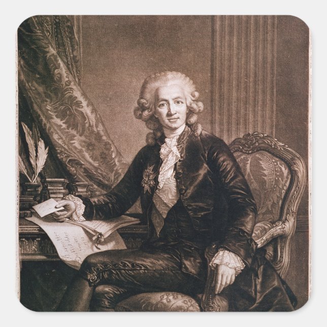 Charles Alexandre de Calonne Square Sticker (Front)