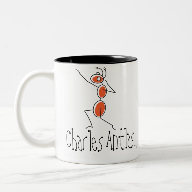 Charles Antlas™_classic pose Two-Tone Coffee Mug (Left)