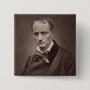 Charles Baudelaire 15 Cm Square Badge