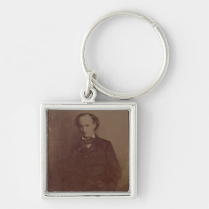 Charles Baudelaire (1820-1867), French poet, portr Key Ring