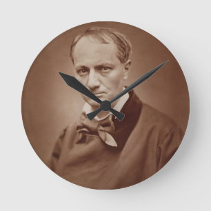 Charles Baudelaire (1821-67), French poet, portrai Round Clock