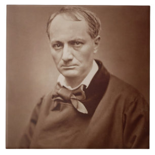 Charles Baudelaire (1821-67), French poet, portrai Tile