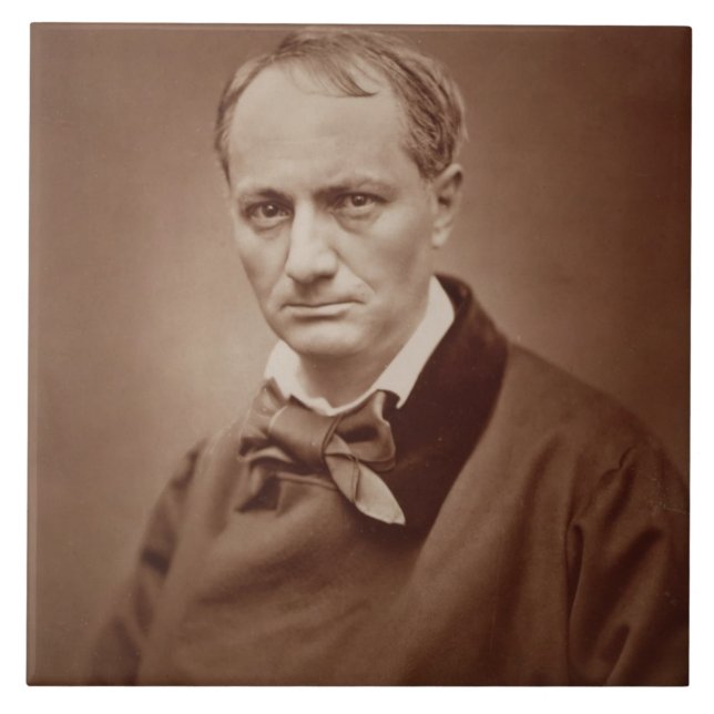 Charles Baudelaire (1821-67), French poet, portrai Tile (Front)