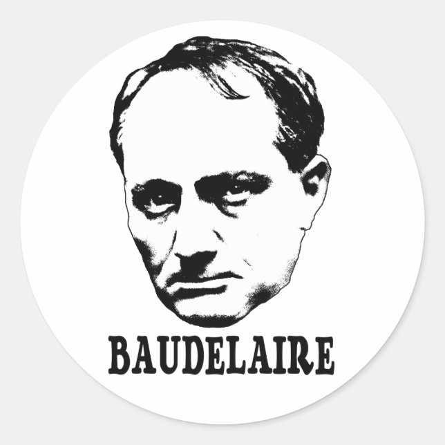 Charles Baudelaire Classic Round Sticker (Front)
