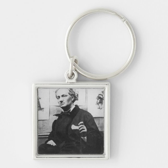 Charles Baudelaire  with Engravings, c.1863 Key Ring (Front)