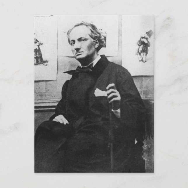 Charles Baudelaire  with Engravings, c.1863 Postcard (Front)