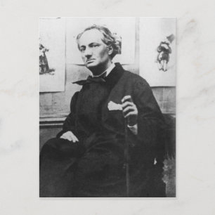 Charles Baudelaire  with Engravings, c.1863 Postcard