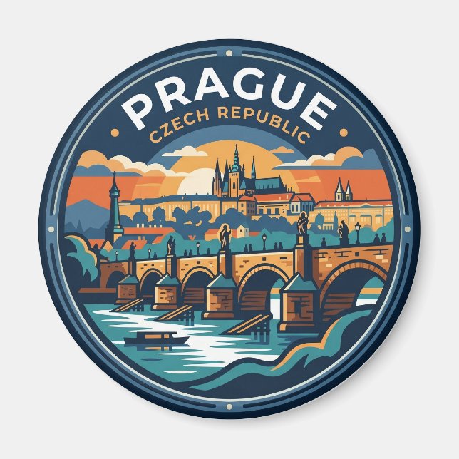 Charles Bridge Czech Republic Magnet (Front)
