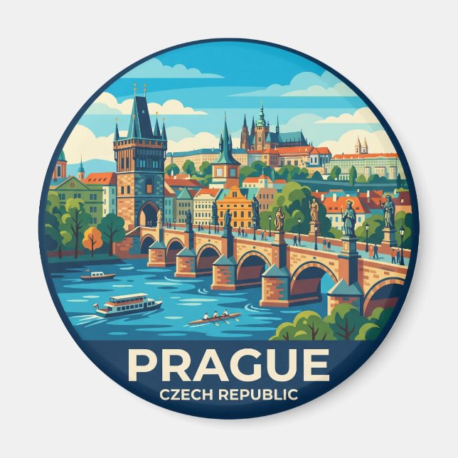 Charles Bridge Czechia Magnet (Front)