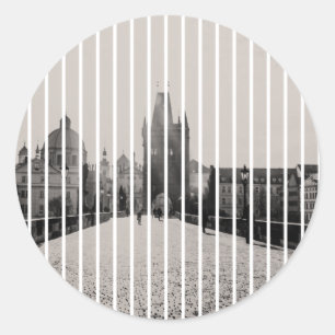 Charles bridge in Prague Classic Round Sticker