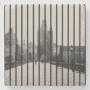 Charles bridge in Prague Stone Coaster