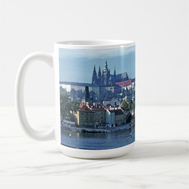 Charles Bridge Prague Castle Coffee Mug (Left)