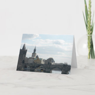 Charles Bridge Prague Czech Republic Note Card