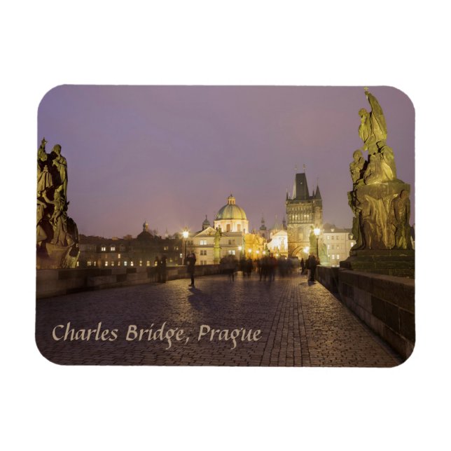 Charles Bridge, Prague souvenir photo Magnet (Horizontal)