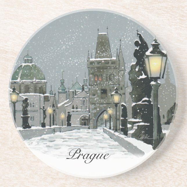 Charles Bridge Winter coaster (Front)