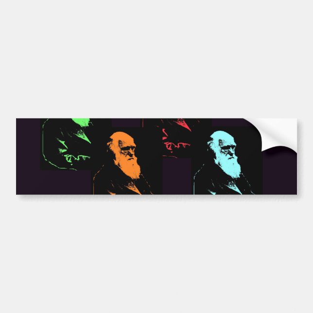 Charles Darwin Collage Bumper Sticker (Front)