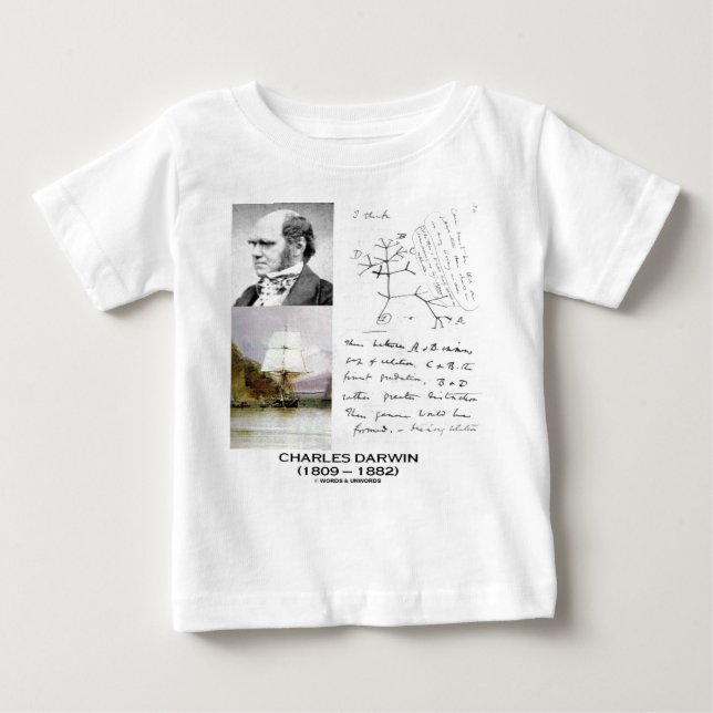 Charles Darwin (Darwin HMS Beagle Phylogenetics) Baby T-Shirt (Front)