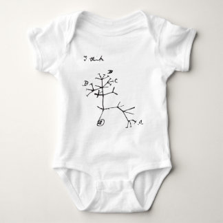 Charles Darwin - I Think (Black) Baby Bodysuit