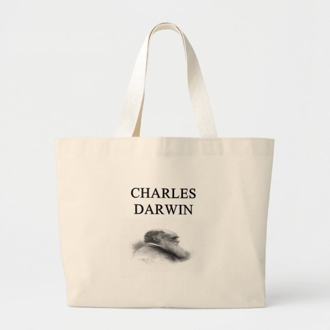 charles darwin large tote bag (Front)