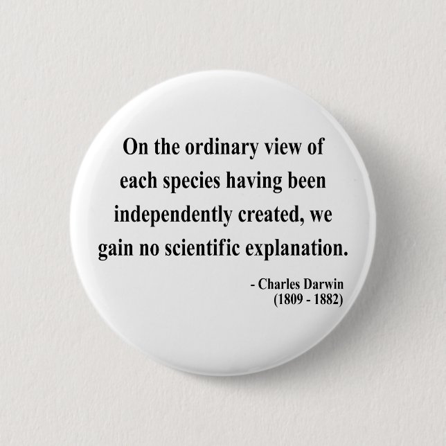 Charles Darwin Quote 3a 6 Cm Round Badge (Front)