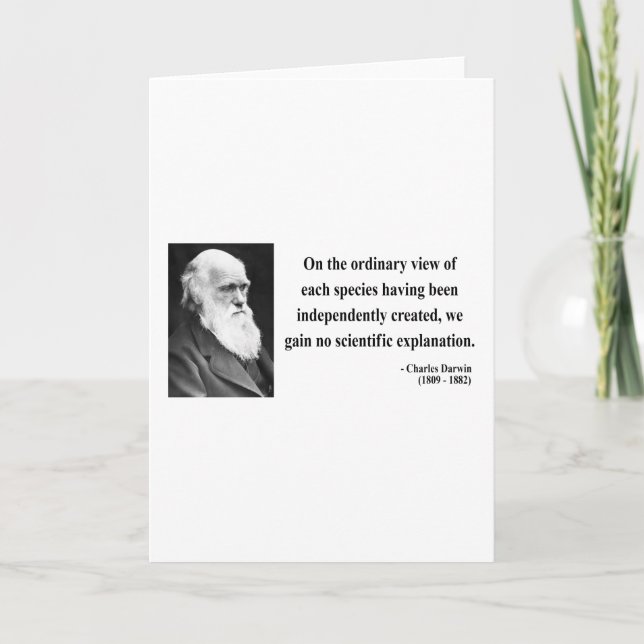Charles Darwin Quote 3b Card (Front)