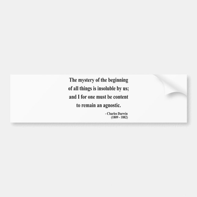 Charles Darwin Quote 5a Bumper Sticker (Front)