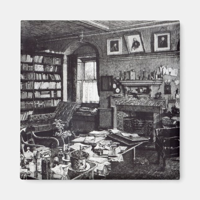 Charles Darwin's study at Down House, 1882 Magnet (Front)