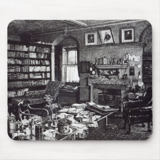 Charles Darwin's study at Down House, 1882 Mouse Pad (Front)