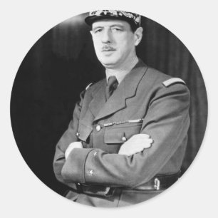 Charles De Gaulle Classic Round Sticker