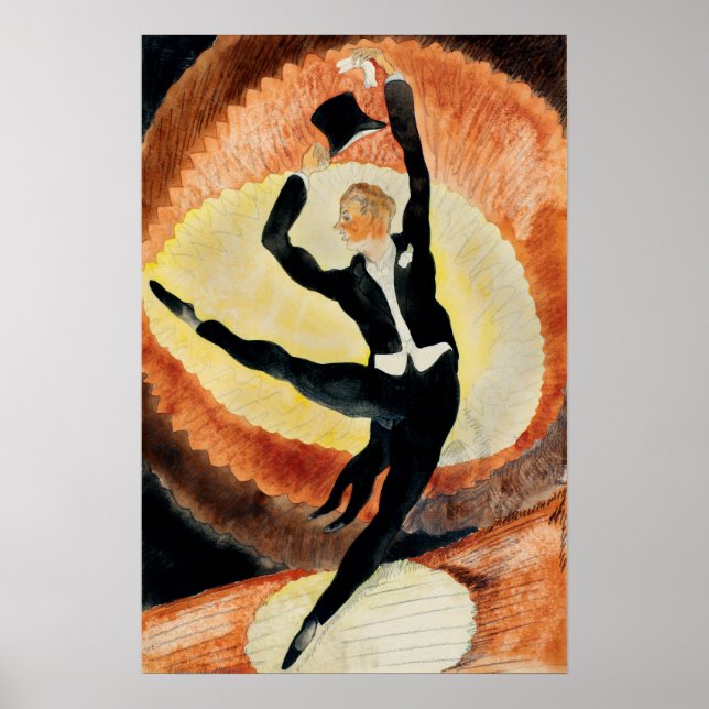 Charles Demuth Acrobatic Male Dancer with Top Hat Poster (Front)