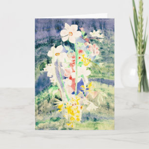 Charles Demuth Narcissi 1917 Vintage Watercolor Holiday Card