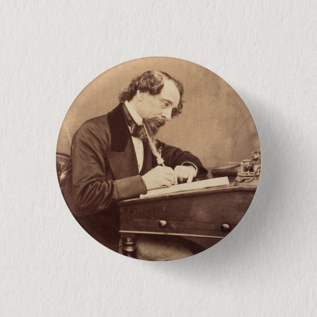 Charles Dickens 3 Cm Round Badge (Front)