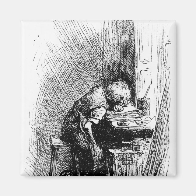Charles Dickens at the Blacking Factory an Magnet (Front)